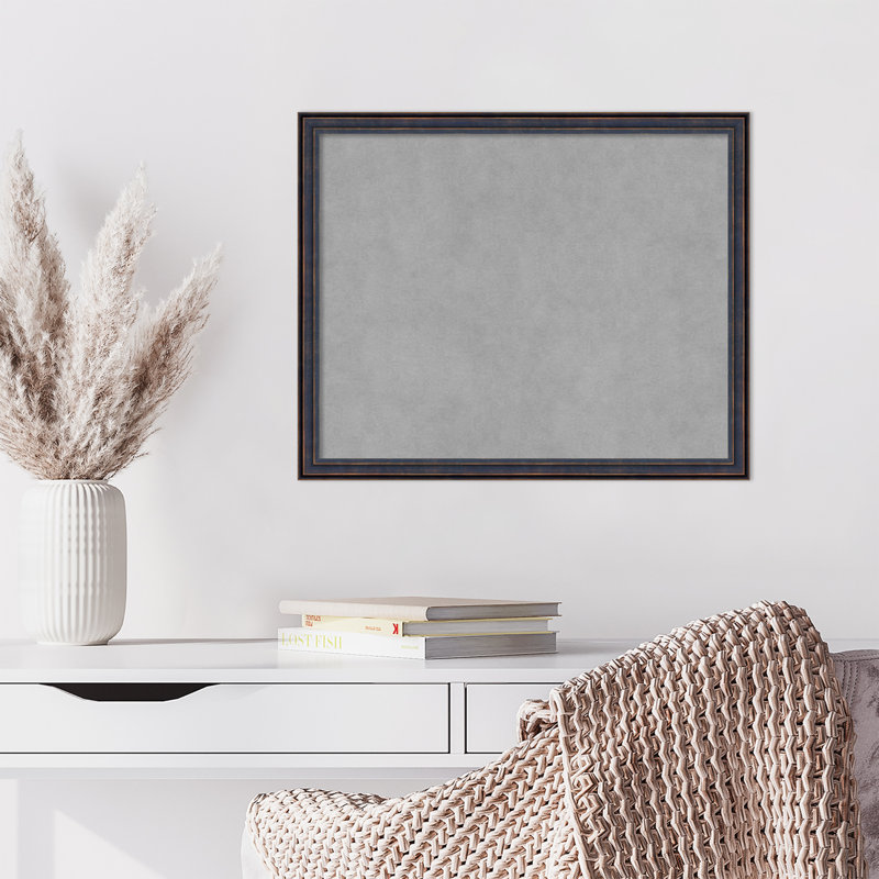 Tableau magnétique à cadre arrondi bronze foncé, H 18 po x l 22 po