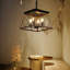 Lustre suspendu industriel 4 lumières 16 po, cage moderne en métal, lumière suspendue réglable