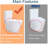 Contemporary Toilet With Silent Flush System And Skirted Design Porcelain Elongated Style-121634152
