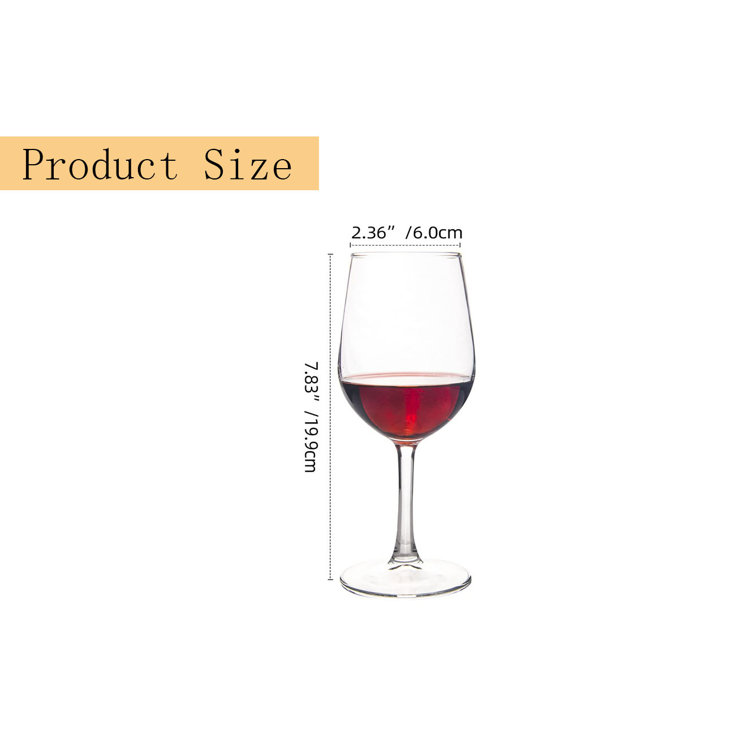 Eternal Night 12 - Piece 13oz. Glass Red Wine Glass Glassware Set