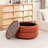 Upholstered Round Storage Ottoman-455693993