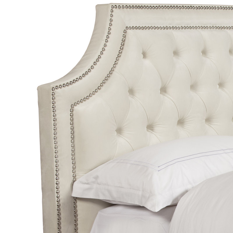 Seline Tufted Upholstered Standard Bed, Natural, King