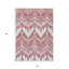 Tapis intérieur lavable ikat mauve et ivoire 10 pi x 14 pi rosé