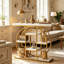 Table de canapé moderne, console chic avec tablettes à plusieurs niveaux, table d'entrée polyvalente, console de rangement, table d'appoint (seulement 1 console)-132967127