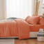 Nitzy Super Soft Reversible Plain Duvet Cover with Pillowcases-1563416658-1563416656