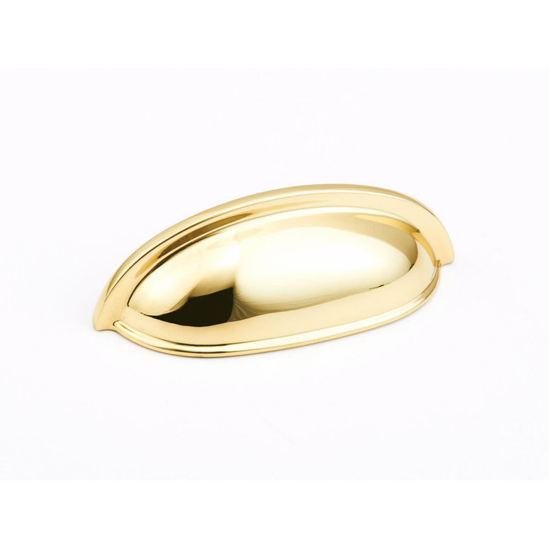 Cup / Bin Pull, Polished Brass
