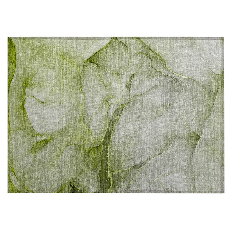 Fifi Washable Abstract Indoor / Outdoor Rug, Rectangle 1'8" x 2'6"
