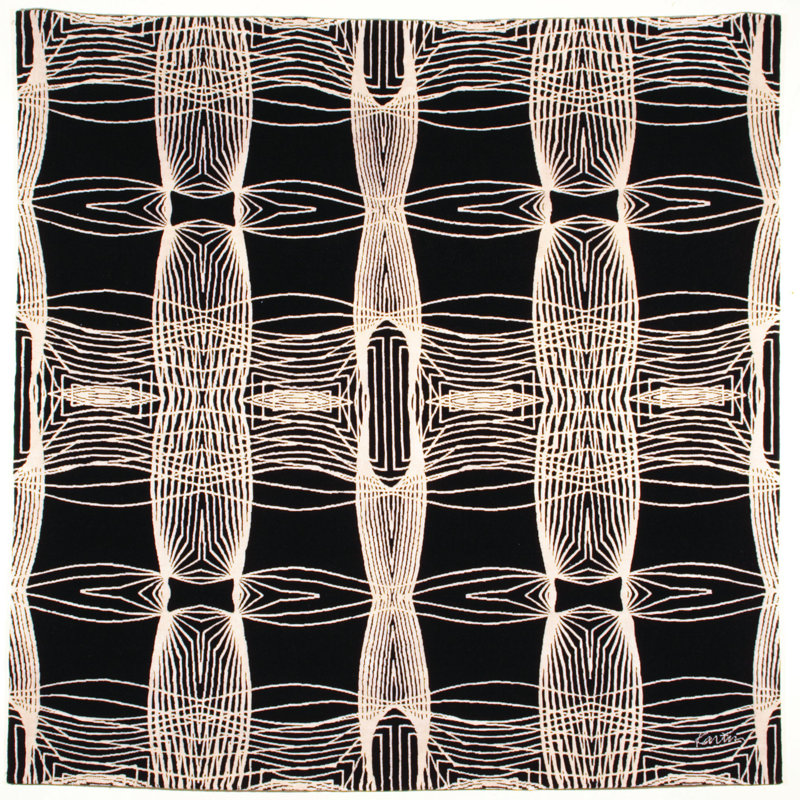 Karim Rashid - 'Spectra Black' Rug 6' X 6'