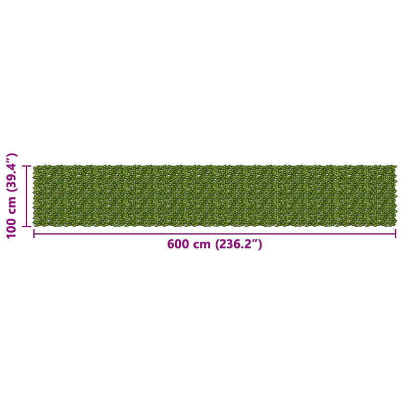 Vidaxl Balcony Screen With Leaves Garden Sunshade Dark Green/Green Multi Sizes