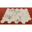 Tuile de marbre hexagonal, marbre blanc