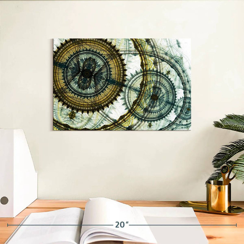 Avery Abstract Steampunk, 8" H x 12" W
