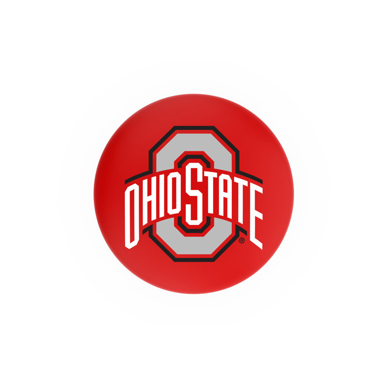 Tabouret de bar Logo Series, Tabouret de bar d'une hauteur de siège de 30 po, Noir soudé uni, Ohio State University
