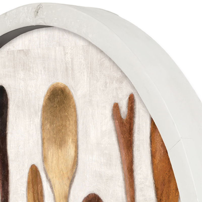 " Kitchen Spoon Still Life ", White Framed
