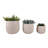 Planter Set Polyresin Carved Sculptural Design Decorative Indoor Outdoor Container Pots Contemporary Minimalist Style Durable Lightweight Construction Set Of 3-1874343074