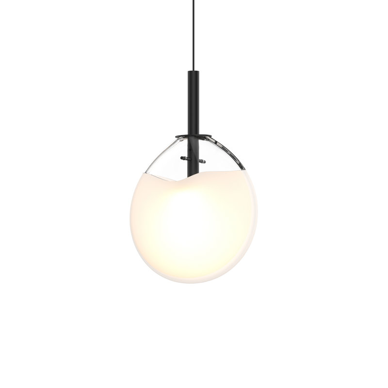 Cantina 1 - Light Pendant, Poured White, 14" H x 12" W x 3.75" D