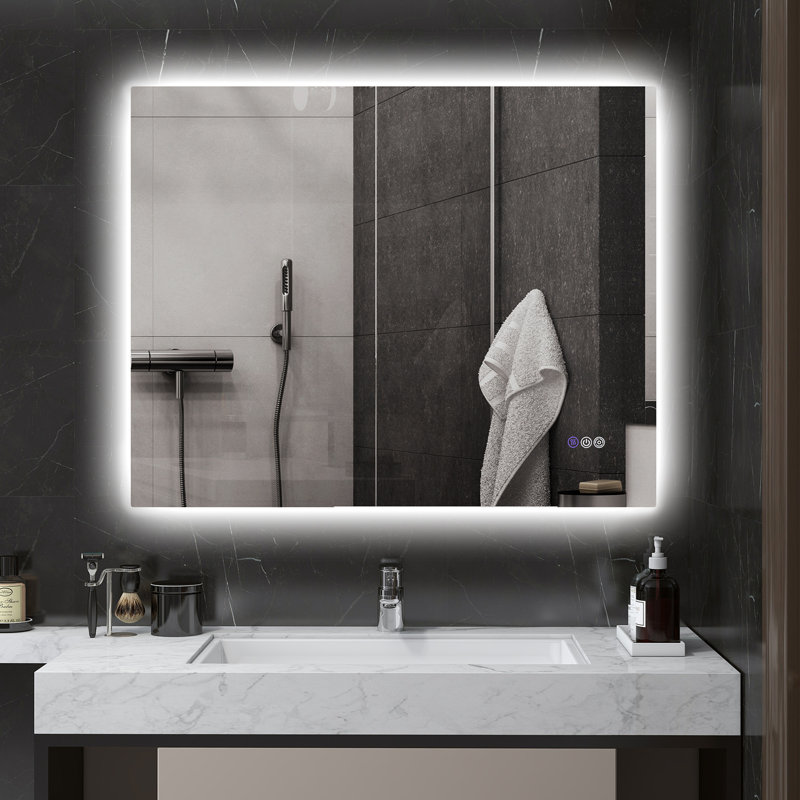 LED Bathroom Mirror with Lights, 39.4" x 31.5"
