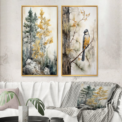 " Forest Minimalism Guardians " 2 Piece Art Watercolor Set