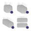 Coussin de chaise antidérapant en mousse à mémoire de forme à chevrons 16 po x 16 po avec attaches-86741170-102879857