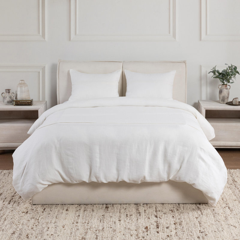 Beaumont Linen Duvet Cover Set, Cloud, King