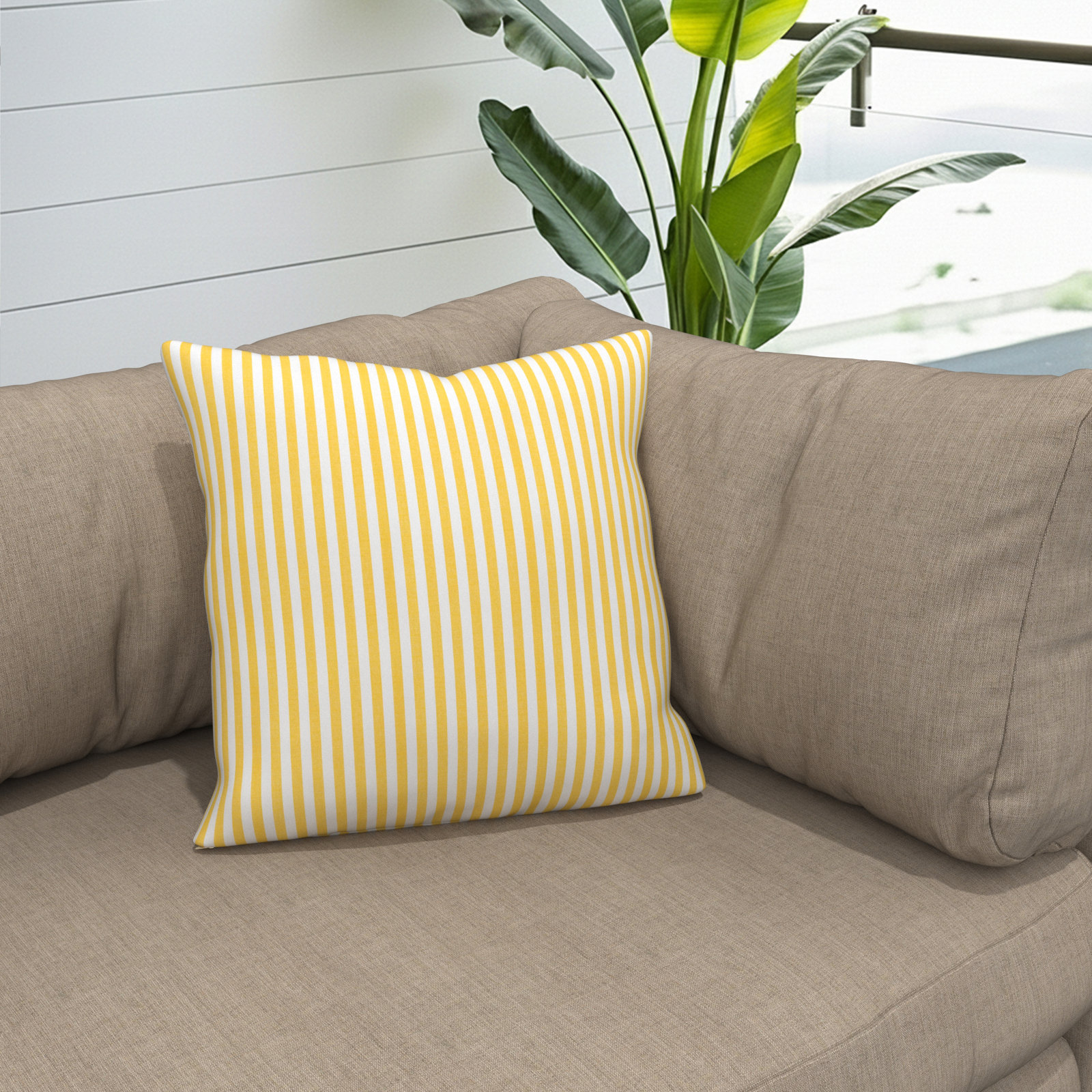 Gabi Indoor/Outdoor Throw Pillow, 18 x 18 x 3, Sail Away Sunflower