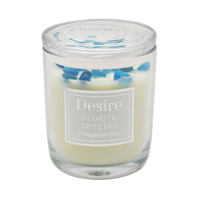 Pomegranate Noir Scented Jar Candle with Glass Holder