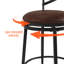 Tabouret pivotant Homepop Hudson - Polyuréthane brun
