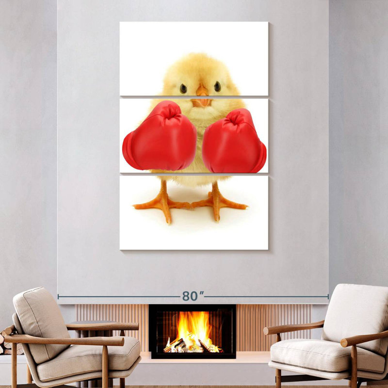 Ketti Funny Boxer Chick, 74" H x 48" W