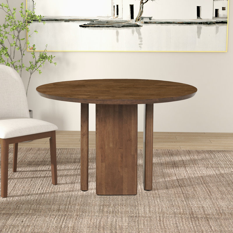 Chen 47.2" Solid Wood Round Dining Table