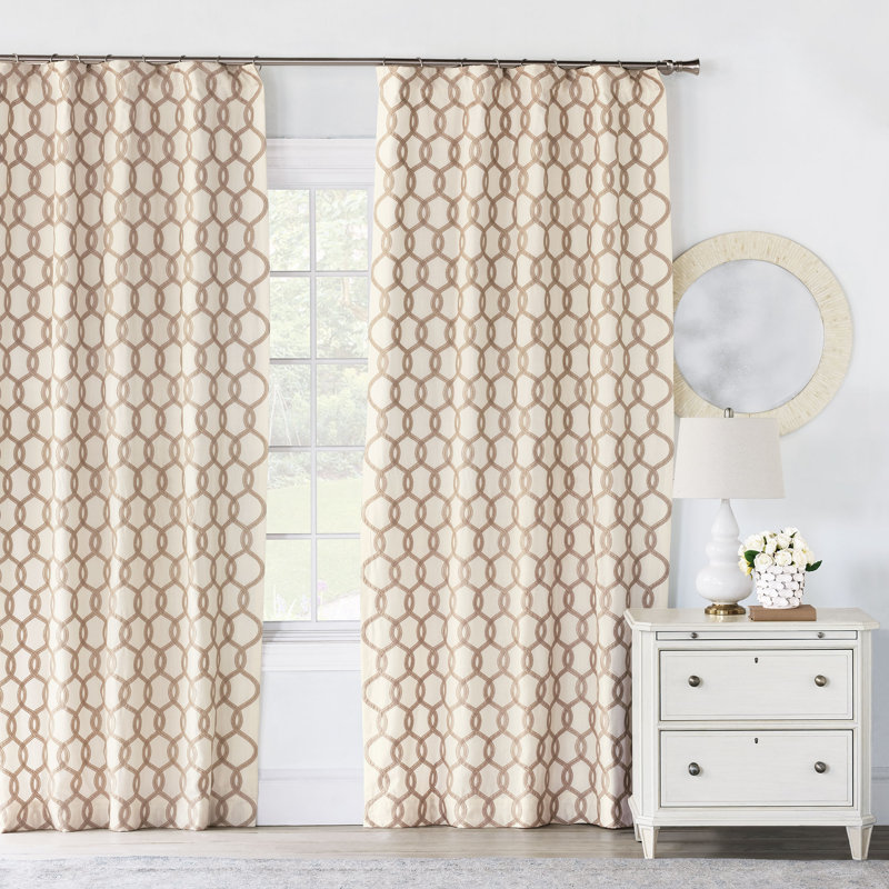 Panneau de rideau simple Gresham, Daim, L 20 po x L 120 po