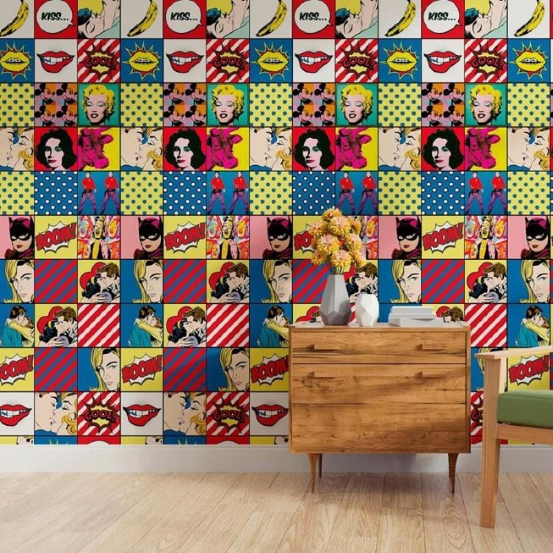 Pop Art Peel & Stick Wallpaper N011026