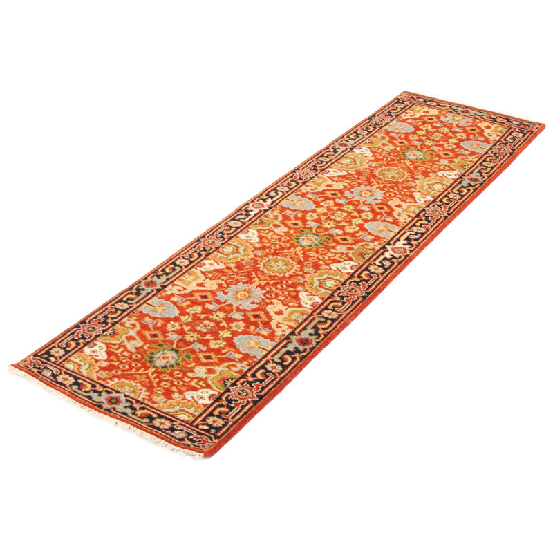 Tapis rouge en laine noué à la main Serapi Heritage 2 pi 8 po x 9 pi 7 po
