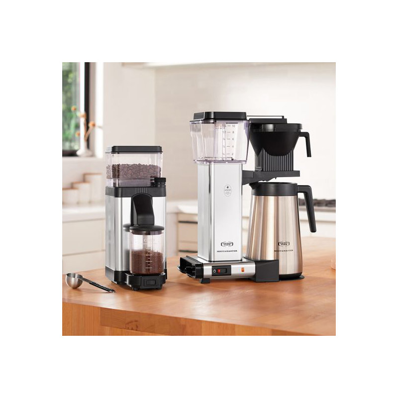 Moccamaster Electric Burr Coffee Grinder, Polished Silver