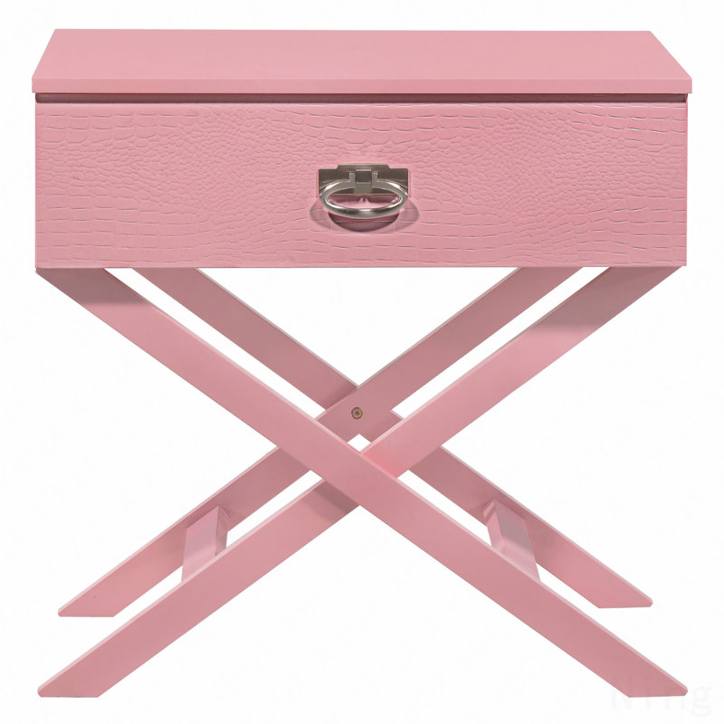 Charming Pink Nightstand For Modern Spaces, Pink