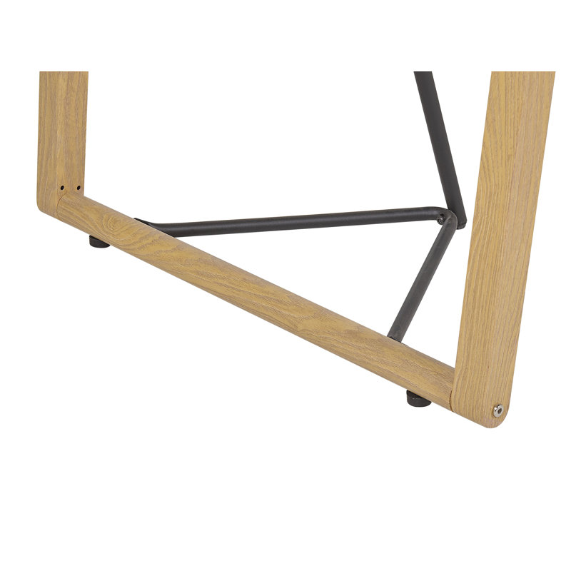 Hannwacker Glass Top Metal Base Dining Table