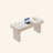 White rectangular Sintered Stone Desk,2-drawer-933741213
