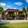 20 Ft. W x 12 Ft. D Pro Series Hardtop Patio Gazebo, Outdoor Hardtop Gazebo with Double Roof