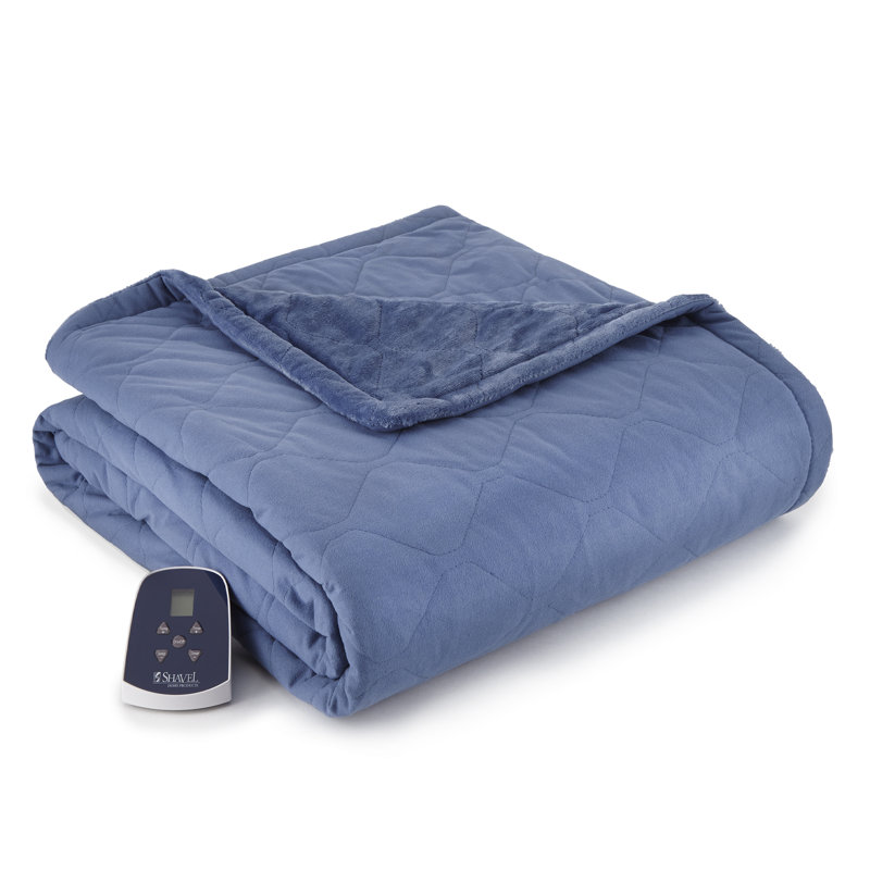 Jeté chauffant Micro Flannel®, Indigo