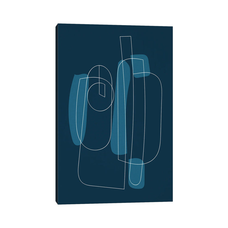Navy Blue Abstract II by EmcDesignLab - Wrapped Canvas Gallery-Wrapped Canvas Giclée, 30.48 cm H x 20.32 cm W