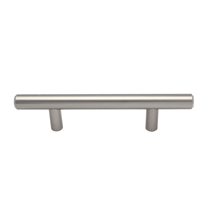 Brushed Nickel Modern Cabinet Drawer Pull Handle with Mounting Hardware