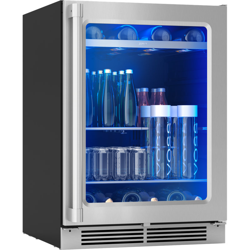 Zephyr Presrv Pro 24 in. 7-Bottle and 105-Can Single Zone Beverage Cooler