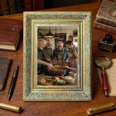 Cadre photo noir poli 3 pièces 5 po x 7 po avec fixation murale ou de table