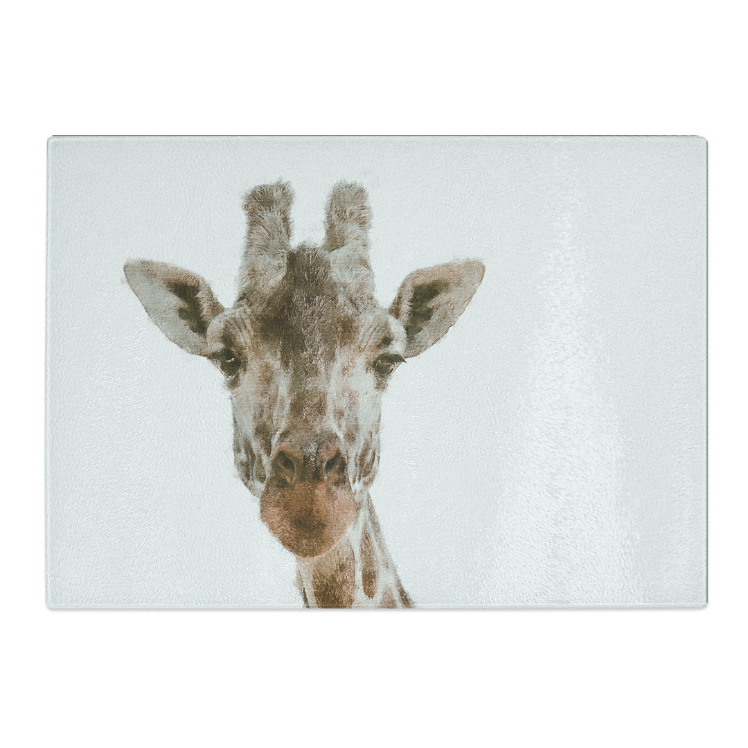 Tempered Glass Curious Giraffe Chopping Board