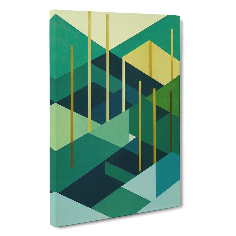 Abstract Forest Shapes No.2 - Wrapped Canvas Print, 50cm H x 35cm W x 3cm D, Wrapped Canvas