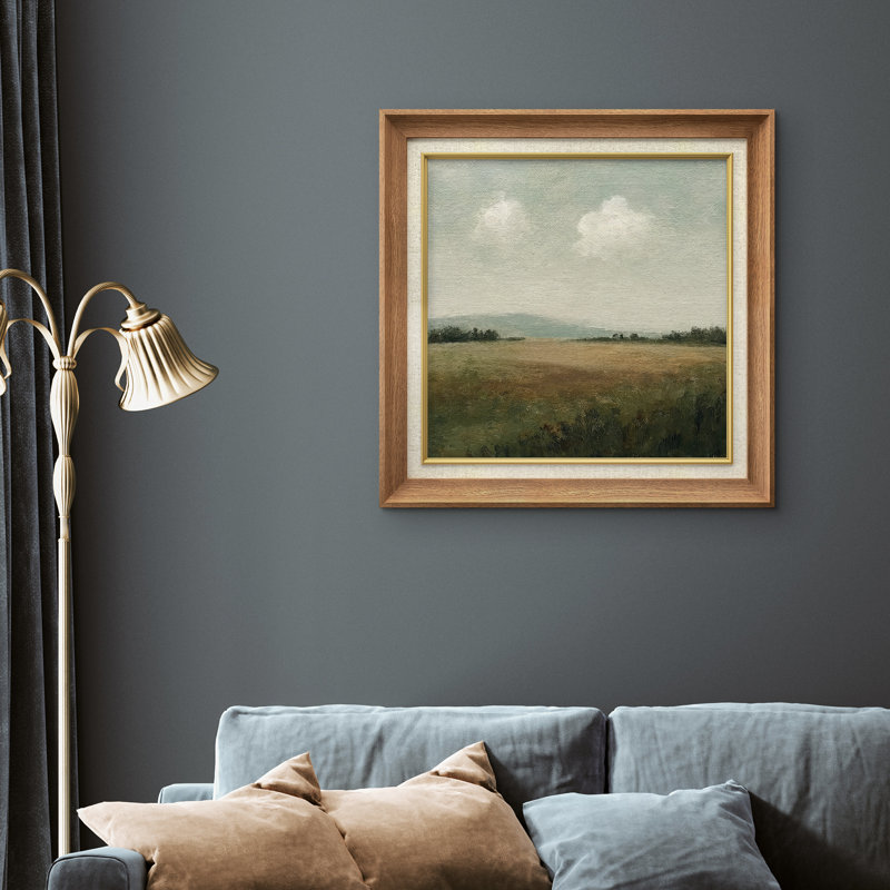 Art mural encadré de qualité supérieure - impression de paysage rétro pour décor de chambre à coucher - 26 po x 36 po