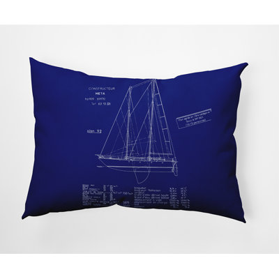 Sail Sail Plan Lumbar Pillow
