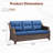 All-Weather Outdoor Handwoven Wicker Modern Sofa With Cushions