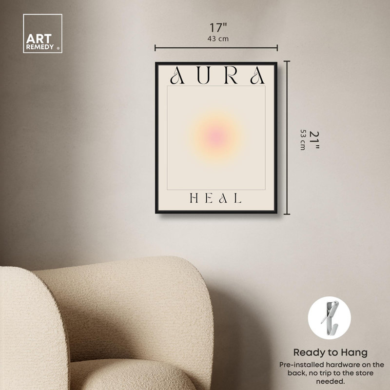 «Aura Heal» par Corrigan Studio®, H 21 po x l 17 po, Cadre noir
