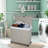 Modern Wicker Rolling Laundry Hamper with Handles-100969977