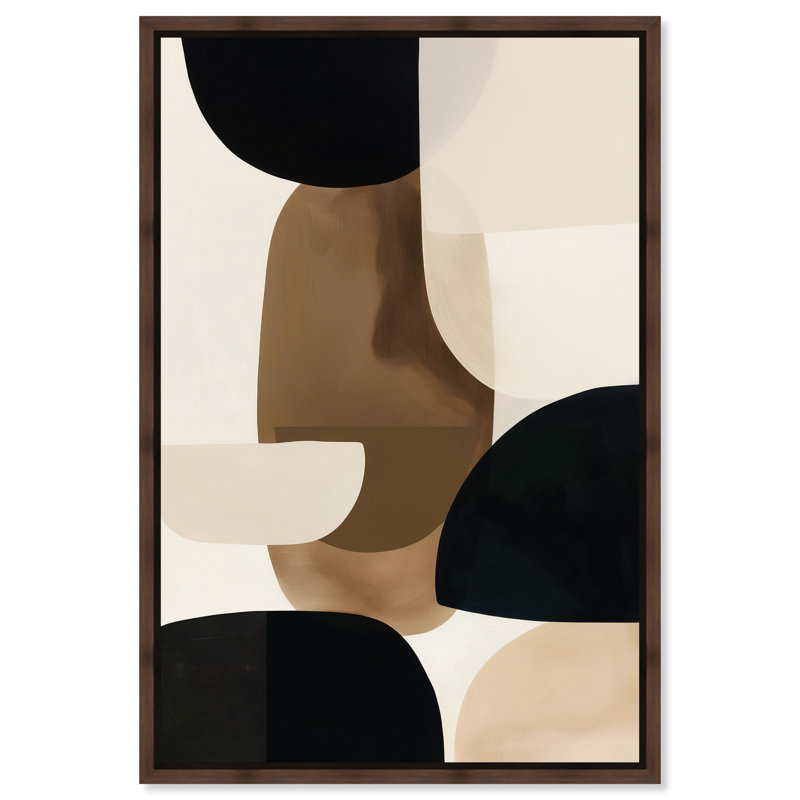 «Modern Totem Modern», reproduction d'art sur toile, art abstrait Boho, cadre noyer, 30 x 45, H 46 po x l 31 po, Walnut Frame