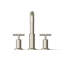 Purist Deck-Mount Bath Faucet Trim for High-Flow Valve with Cross Handles-1753485
